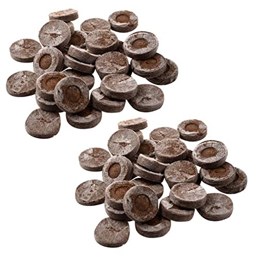 Hundnsney - Lote de 200 unidades profesionales de gránulos de turba, planta de arranque, bloque de suelo, tapas de siembra para jardín ambiental
