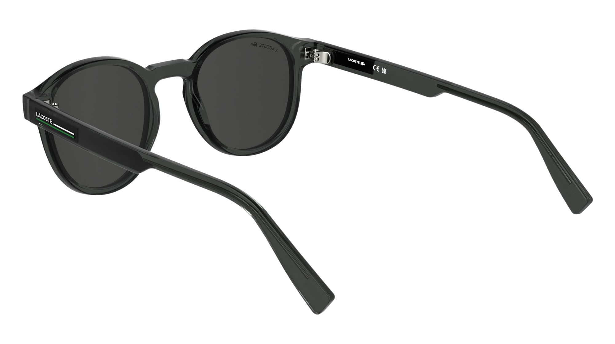 Lacoste Men's Sunglasses L6055S - Transparent Dark Grey with Solid Grey Lens