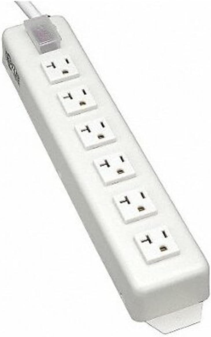 Tripp Lite 6 Outlet Home & Office Power Strip, 20A, 15ft Cord with 5-20P Plug, (TLM615NC20)