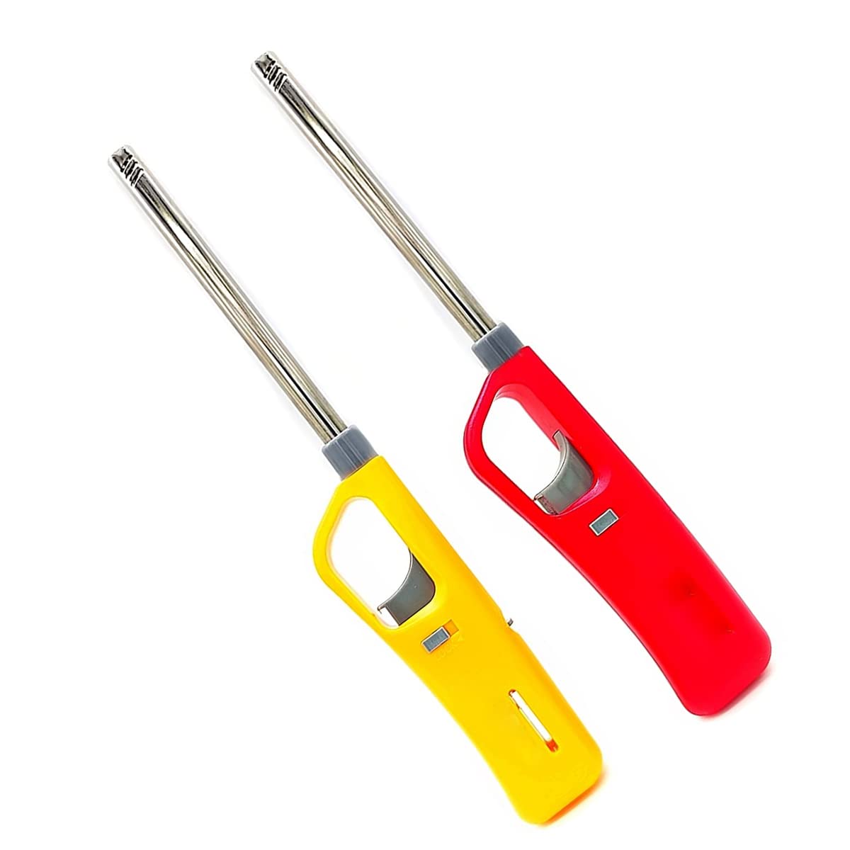 ZEGEL Flame Gas Lighter for Kitchen, 2 Pcs Plastic/Steel, Stove