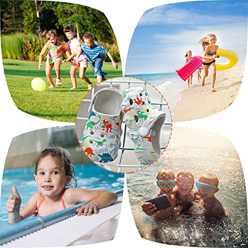 Image of Kids Clogs Boys Girls Toddler Dinosaur Slip on Slide Garden Shoes Cartoon Beach Pool Kids Clog Sandals Slippers Water Clogs