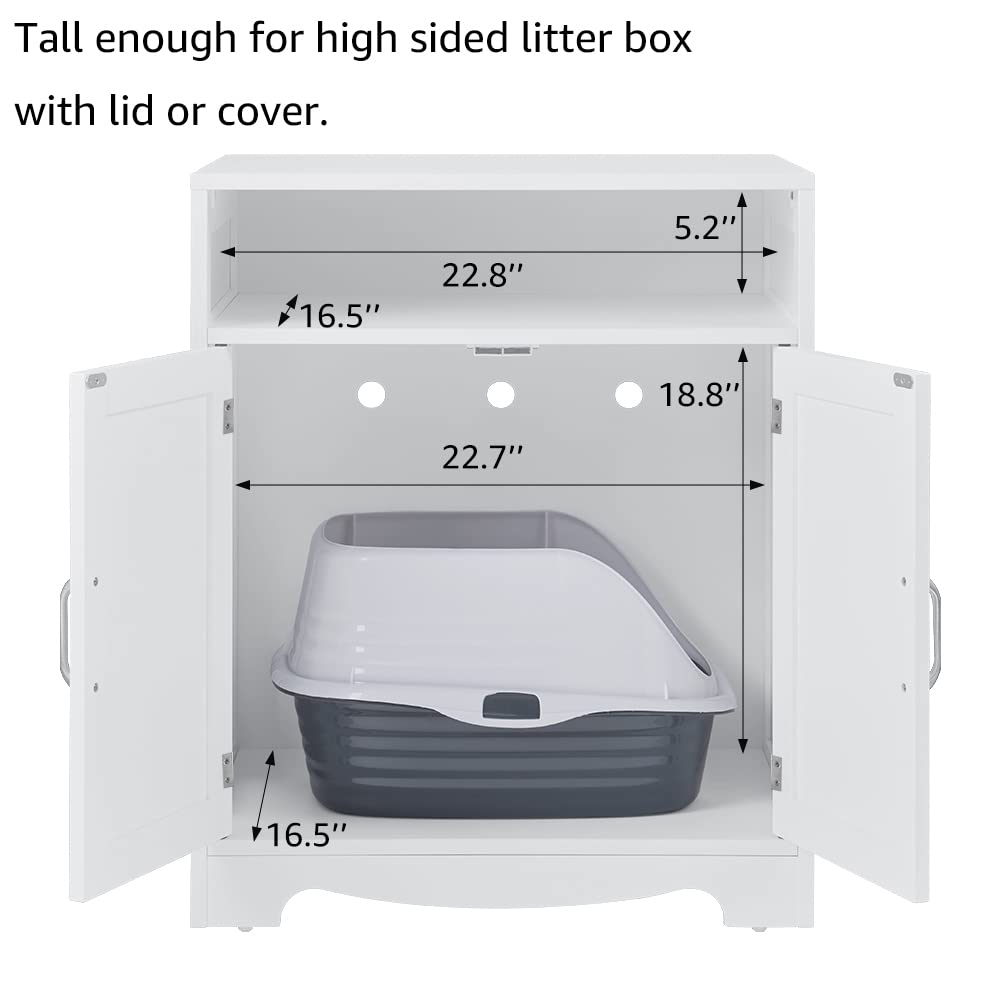 beeNbkks Cat Litter Box Furniture, Cat Washroom Hidden Litter Box