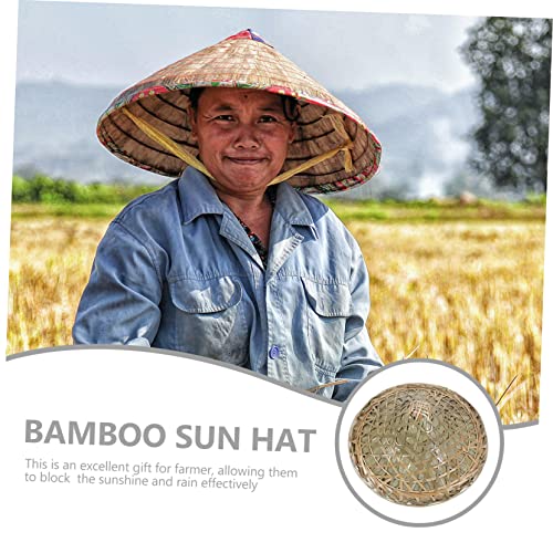 POPETPOP Sun Hat for Boys and Girls Hand Woven Outdoor Farmer Hat Lightweight and Comfortable for Fishing Travel and Gardening Activities Multi4