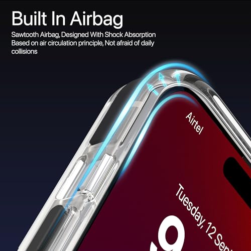 Image of Vaku Luxos Apex Series Back Cover Case for iPhone 15 Plus Metal Frame Camera Bump Scratch Resistant Slim Thin Military-Grade Protection - Black