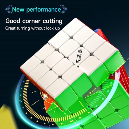 Image of HAWKISTER Qiyi M Pro 4X4 Magnetic Speed Cube, Qy 4X4X4 Professional Stickerless Magic Cube Puzzle, 2024 Edition, For Kid