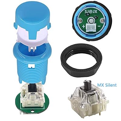 SJ@JX Arcade Game Controller DIY Kit Microswitch Button 4&8 Way Joystick Zero Delay USB Encoder Fighting Stick Handles Console for PC MAME Raspberry Pi Retropie