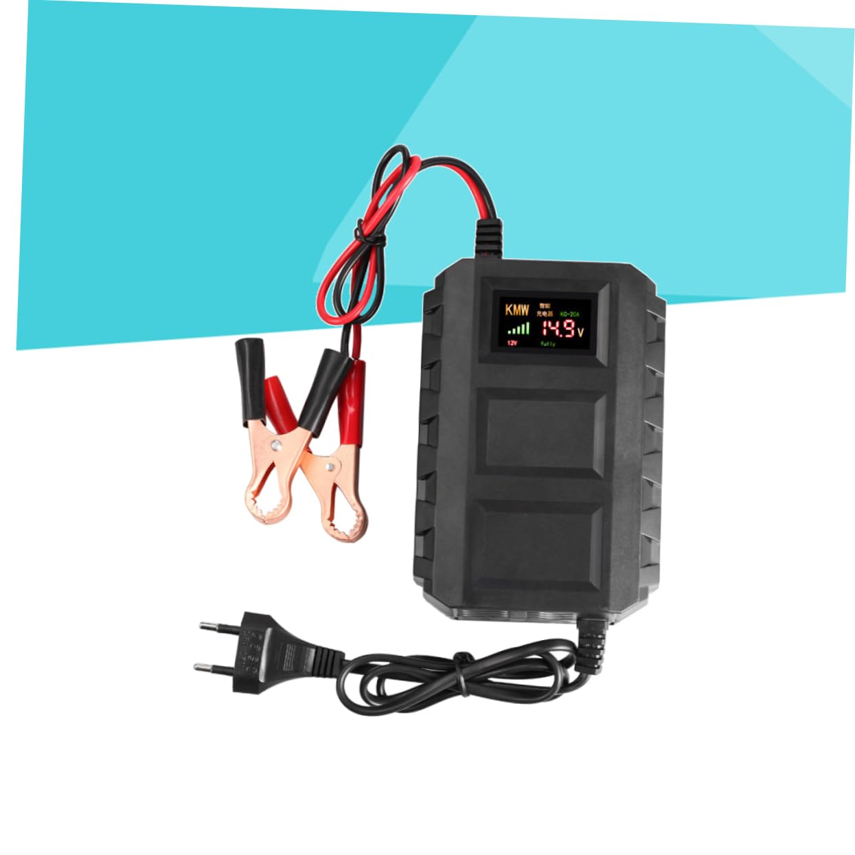 INOOMP Chargeur Batterie pour et Voiture Protection Court Circuit et Surcharge Compatible Batteries Acide Charge Stable et Sécurisée
