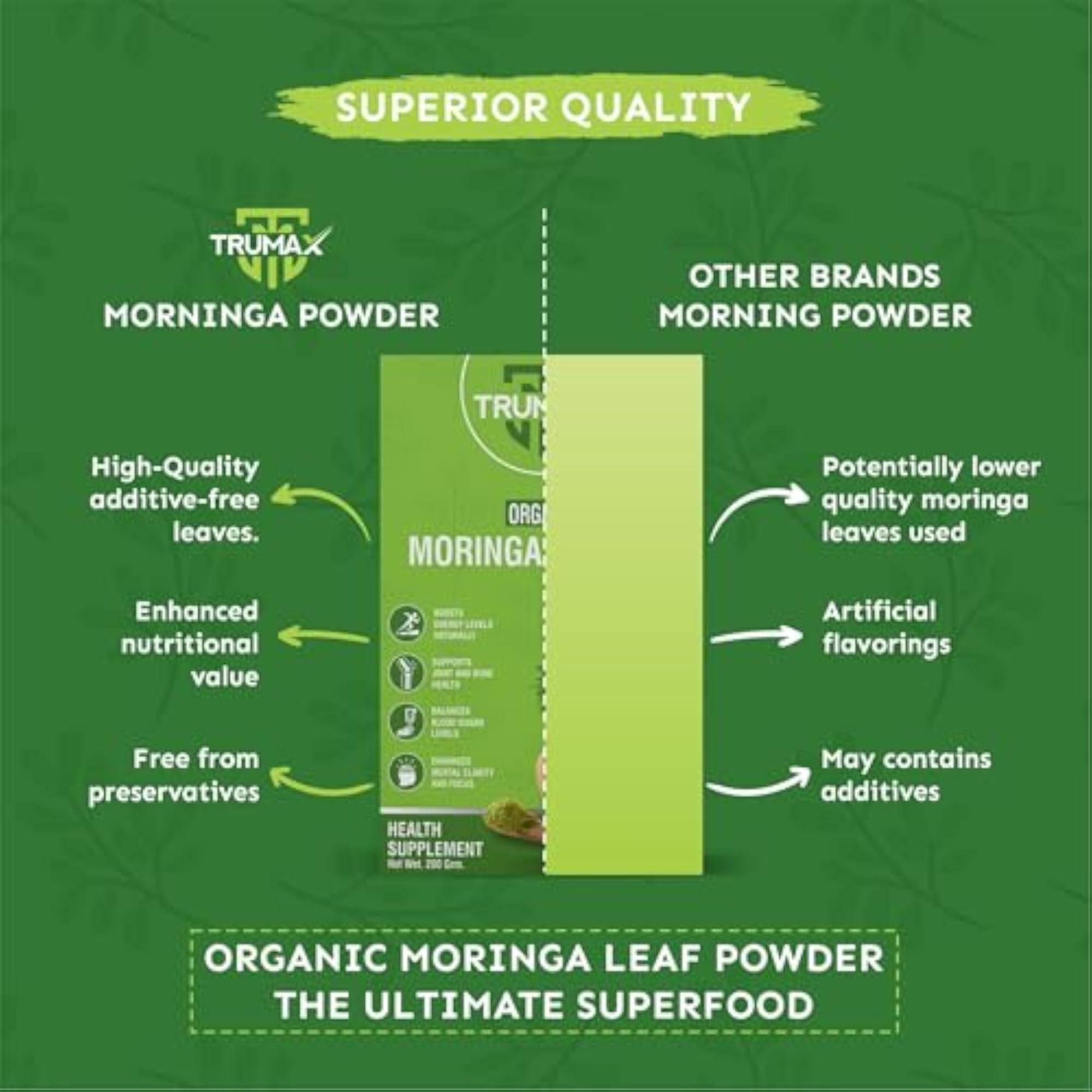 TRUMAX Organic Moringa Powder, 200g