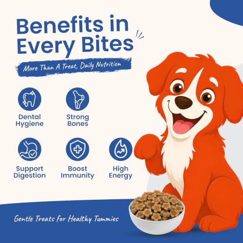 Image of Nootie Gluten Free Treat for Dogs | Fully Digestible Healthy Snack & Training Treat | Complete Dental Care for All Life Stages & Breeds | Real Goat Milk & Blueberry Treats | (220g)
