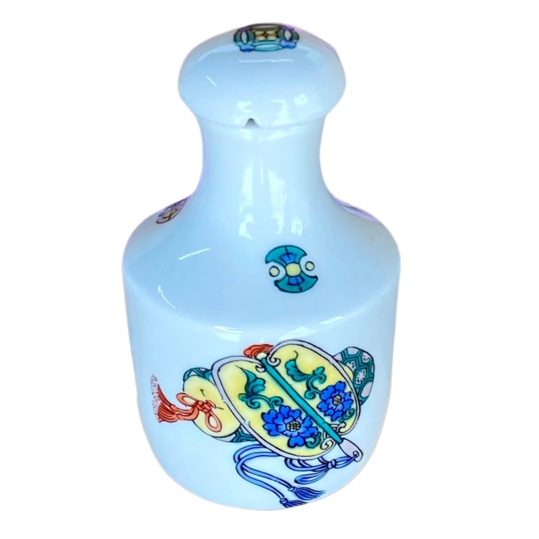 IPPINKA Kutani Ware - Dispensador de salsa de soja sin goteo con tapa de bloqueo, Treasures, fabricado en Japón