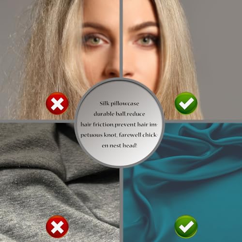 Silk Pillow Cases 2 Pack Soft Breathable and Sliky King Size Pillow Cases Set of 2,Natural Mulberry Satin Silk Pillowcase with Hidden Zipper for Hair and Skin (Teal,20"X 36",2pcs)