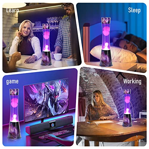 Ahccsd Lava Lamp,16 Inch Big Lava Lamps-Decal Base Colormax Galaxy With White Wax In Purple Liquid Motion Lamps For Kids-Home Office Decor Great Gift For Women And Girls.（Glaxey） #TOP6