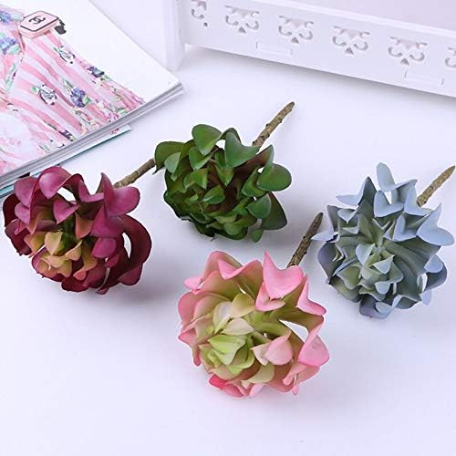 Miniatura 2 de EdricShop - 1 planta suculenta de cactus carnoso artificial, aloe, quitoso, loto, paisaje, flores decorativas de poliuretano, decoración del hogar y