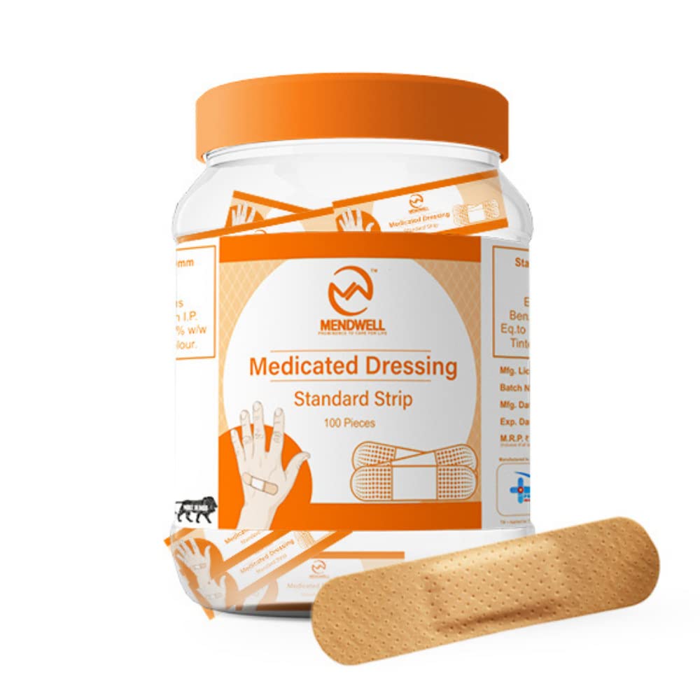 Band Aid Bandage For Adult, Kids First Aid Bandage | All One Size | Flexible + Breathable Protection For First Aid And Wound Care Bandaids (Strip) 100 pcs