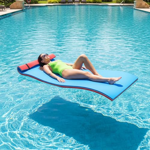 STRPRETTY BASIC Floating Water Pad, 12x6 FT Water Floating Mat with Elastic...