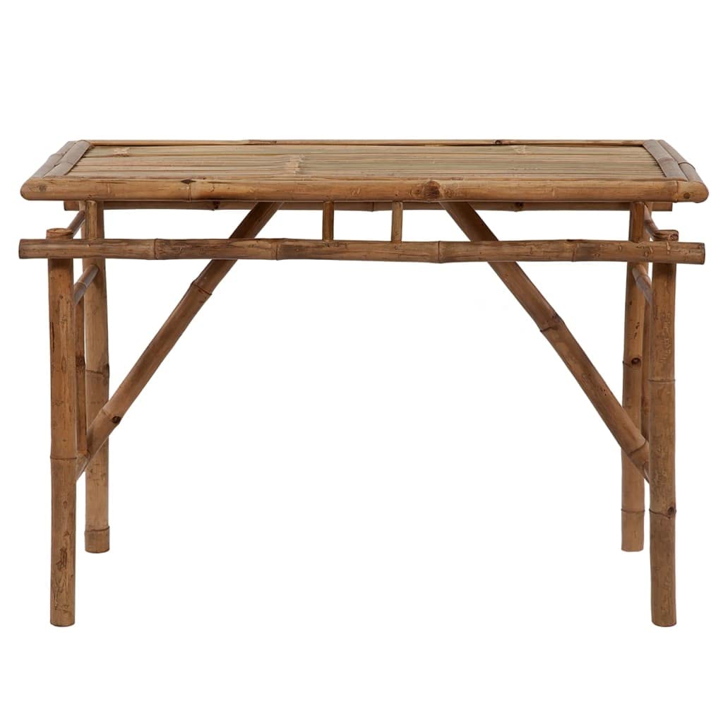vidaXL Mesa Plegable de Jardín de Bambú Camping Pícnic Portátil Café Tropical Patio Balcón Exterior Mueble para Familia Hogar Diversión