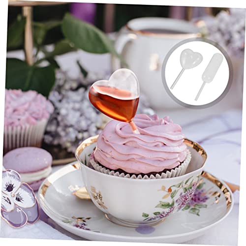 Cabilock 100 pcs Small Transparent Liquid Pipettes Mini Squeeze Droppers with Heart and Rectangular Tips for Cupcakes Chocolate Strawberries Cake Decoration and Precise Liquid Transfer4