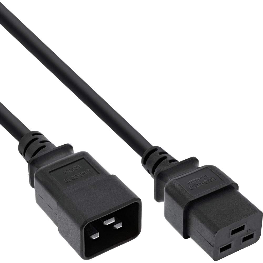 InLine® 16641F - Prolunga per elettrodomestici a freddo, 16A, C19 su C20, 5 m