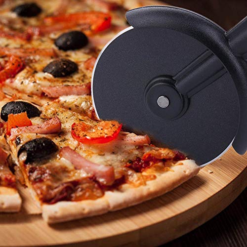 GARCENT Pizza Cutter Wheel, Unique Motorcycle Style Non-Stick Stainless Steel Motorbike Pizza Cutting Ultra Sharp Round Slicer with Display Stand