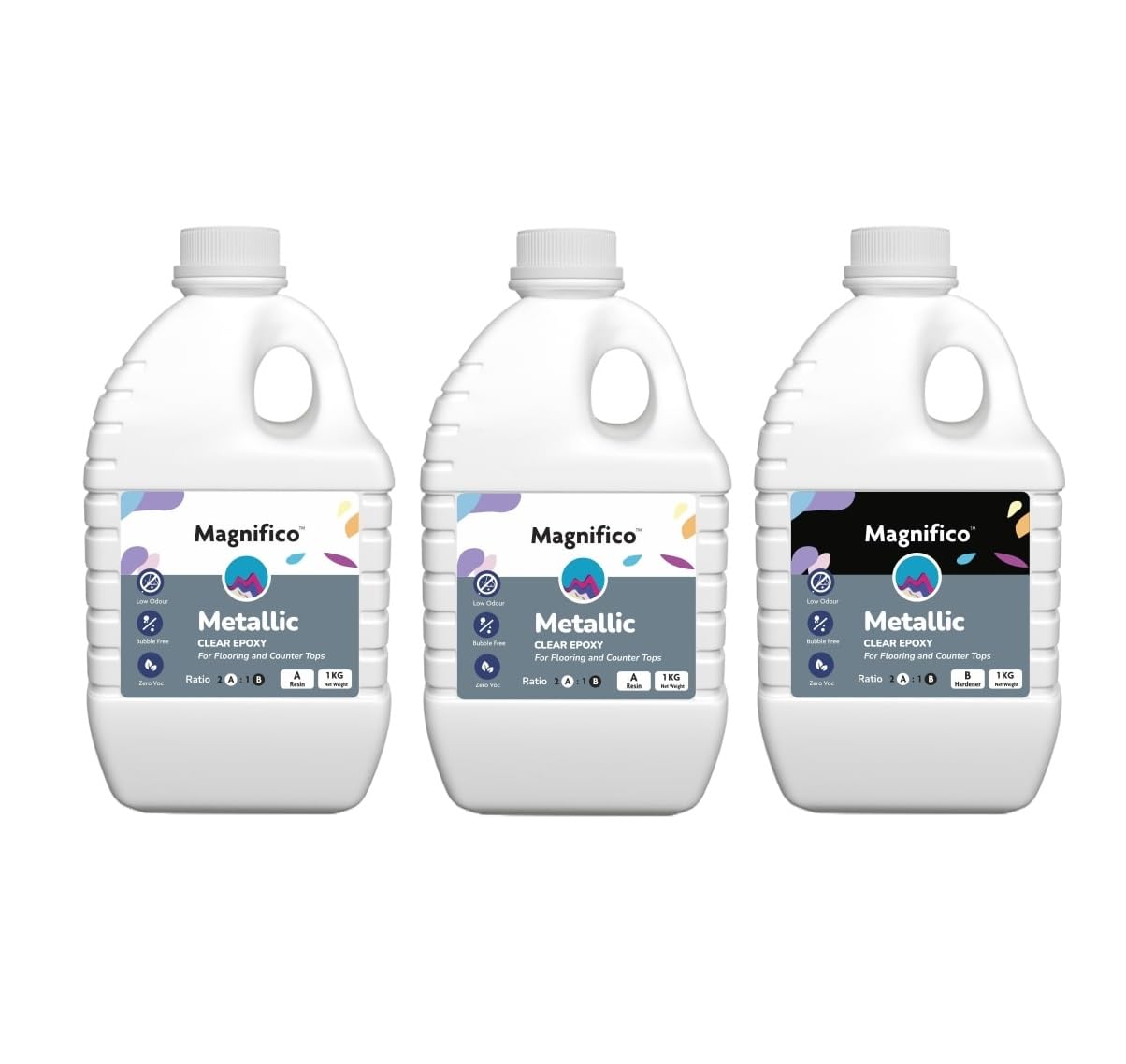 MAGNIFICO Metallic 3kg (2:1) Clear UV-Resistant Epoxy Resin Art Kit, Smooth Finish,Easy to Use with Self-Leveling,Suitable for Jewellery, Keychain & Artwork (B0D3Y2ZP1W) Amazon Price History, Amazon Price Tracker