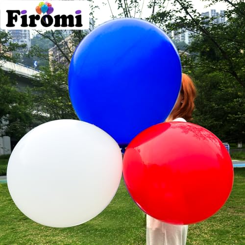 Image of Firomi Red Balloons 18-inch 12 Pack Large Thicken (with 1 Ribbon)