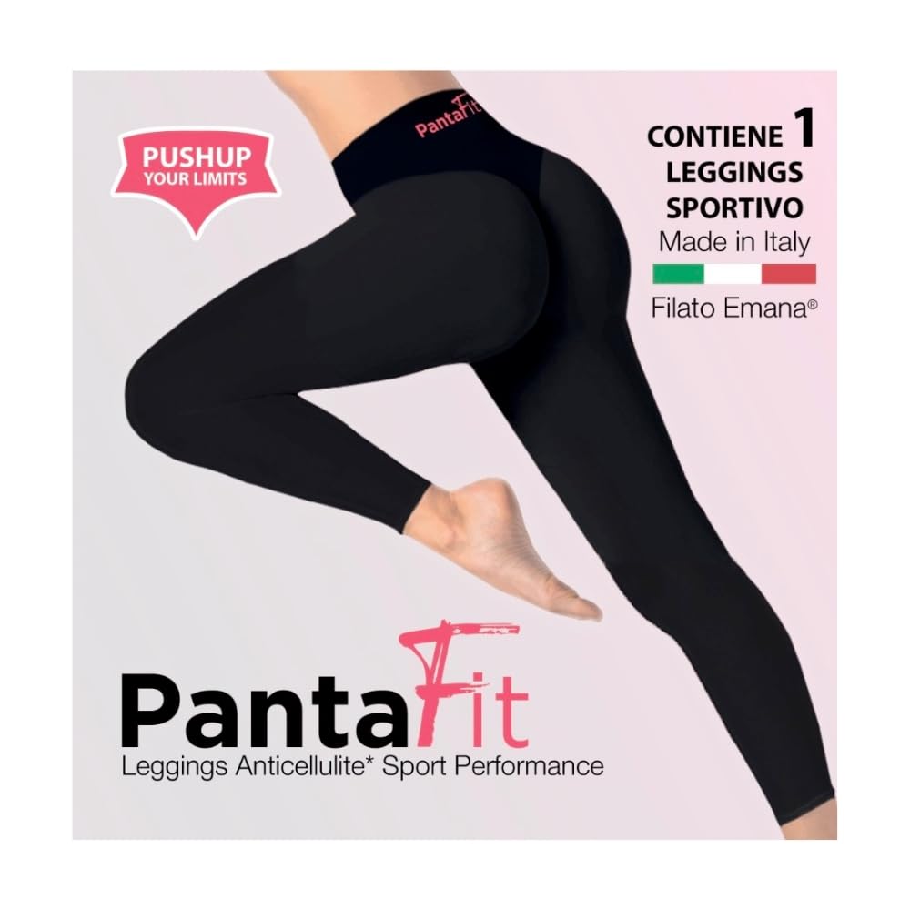 Leggings Sportivo Anticellulite con Filato Emana Fir, Effetto Push Up, Made in Italy