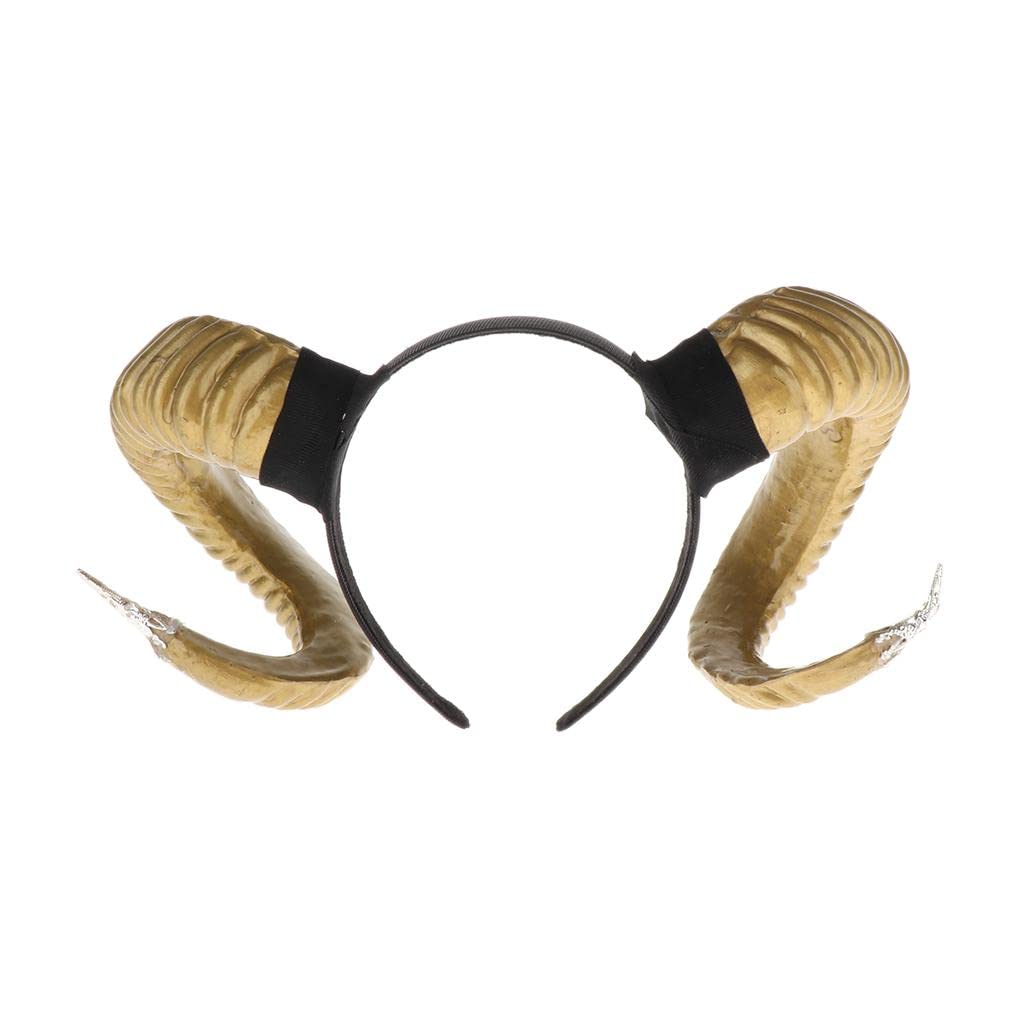 Simulated Sheep Horn Women Hairwrap Head Band Hair Band golden-image-25