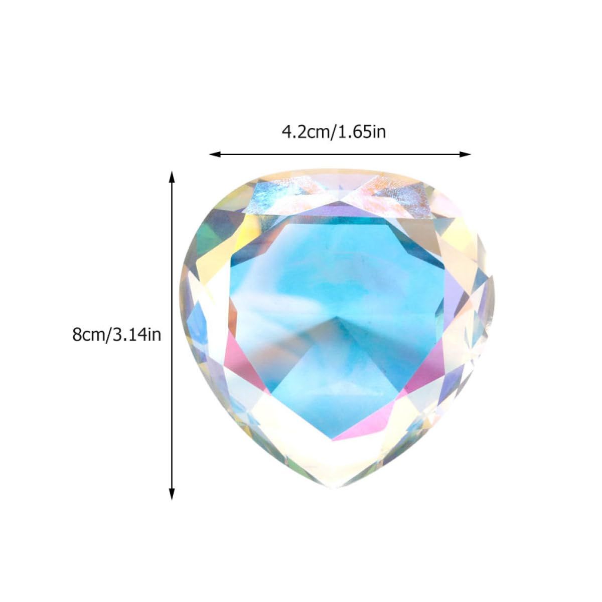 Cristal Decorativo en Forma de Corazón para Uñas, Accesorio Único de Cristal Bien Pulido Adecuado para Decoración en Salón de Uñas y Fotografía