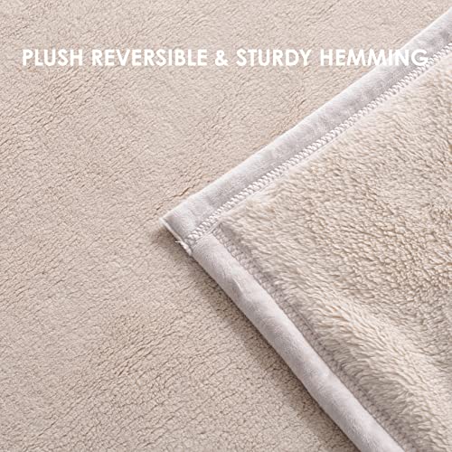Bed Trip Fleece Blanket For Couch Bed - 400Gsm Soft Plush Blanket With Fuzzy Texture, Reversible Cozy Luxury Throw Blanket For Spring Summer (Khaki, 50 * 70 Inches) #TOP4
