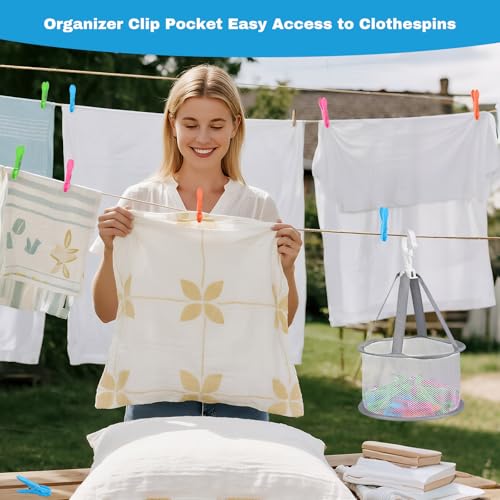 Miniatura 6 de Behiruch 48 Pinzas De La Ropa De Plástico Multicolor Con Para La, Cesta Y Bolsa Para Pinzas De La Ropa, Antideslizantes Y Resistentes Al Viento, Sin Impresión, Pinzas Para Toallas, Adecuadas
