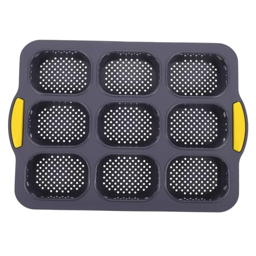 Cabilock 9 Silicone Loaf Pan Cavity Baking for French Bread Cakes Non Stick Design Easy to Clean for Home Baking