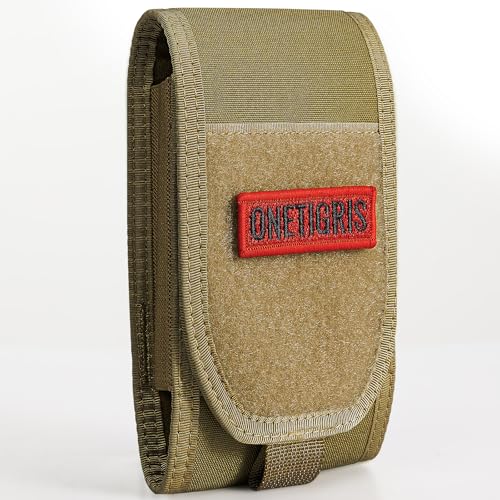 OneTigris Phone Pouch, Tactical Cell-Phone Holster with MOLLE Strap, Belt Loop Compatible Holder for iPhone 17 Pro Max/Air/17 Pro/17/16 Pro Max/15 Pro Max/14 Pro Max/13 Pro Max, for Galaxy S25 Ultra - Thumbnail 7
