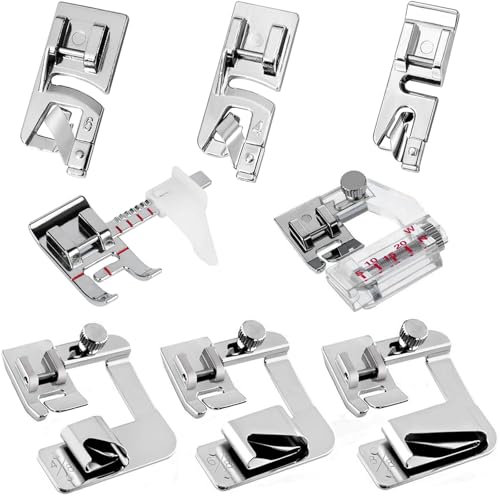Pieds de machine à coudre en acier durable pour ourlet fin et précis - 2
