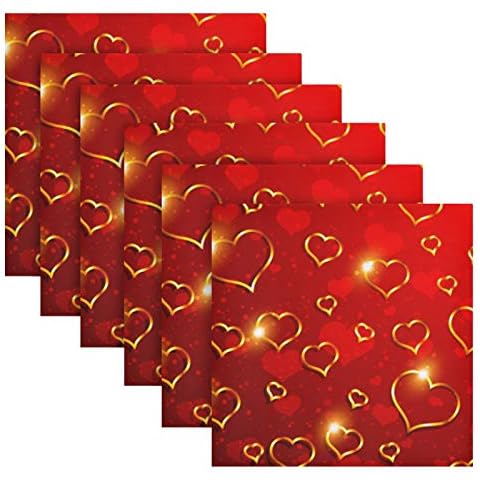 senya Valentine's Day Cloth Napkins Set of 6 Cover