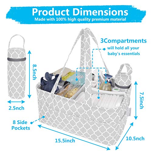 Image of BAGLHER Baby Diaper Caddy Organizer,Large Baby Product Storage Rack and Kindergarten Storage Box,Portable Diaper Rack and Car Storage Box.