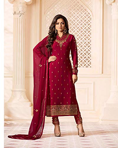 Image of Delisa Indian /Pakistani Wedding Partywear Plus Size Pant Salwar Kameez Ready to Wear Salwar Suit for Womens 01