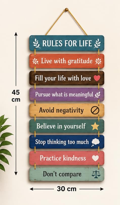 Image of Motivational Quote Wall Hanging for Home Decor | What You Think You Become, What You Feel You Attract, What You Imagine You Create MDF Wooden Wall Art | Office, Living Room & Meditation Decor (WH-21)