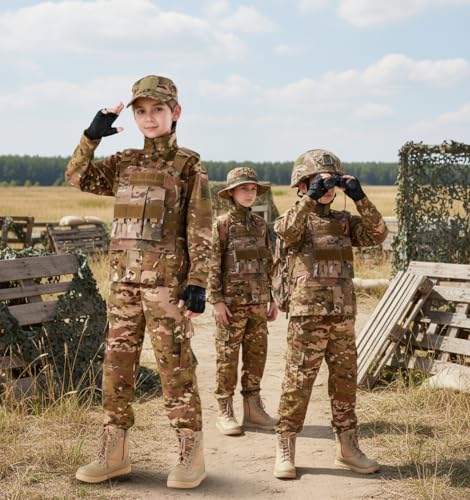 Disfraz infantil ejército camuflajeers para niños miniatura 3