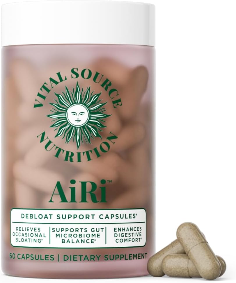 Vital Source Nutrition - AiRi - Debloat Support Capsules - Natural Digestive Blend with Enzymes & Herbal Extracts - Supports Gut Balance & Digestive Comfort - Supplements for Women - 30 Servings - Image 6