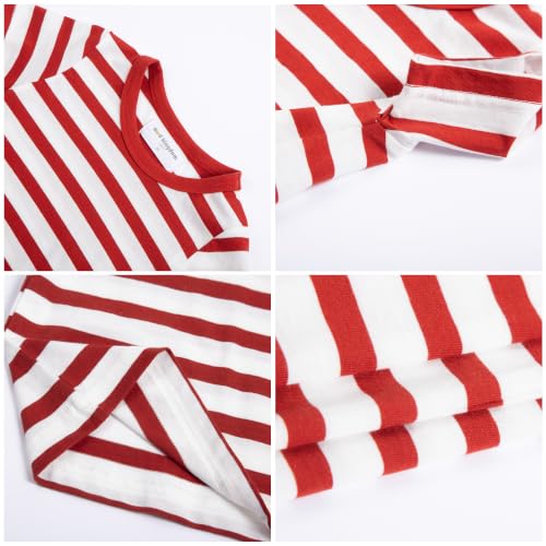 Image of Mud Kingdom T-Shirt for Boys Short Sleeve Plain Cotton Classic Summer Casual Stripe