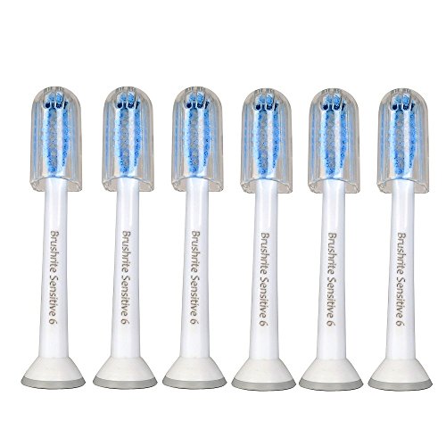 NEW Replacement Sensitive Toothbrush Heads Fits Phillips Sonicare Series HX6054 Comes With Travel Caps Buy 4 Get 2 FREE
