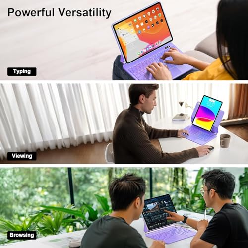 Funda para iPad de 11ª A16 con teclado integrado para resolver la falta de ratón 7