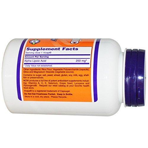 Image of Now Foods, Alpha Lipoic Acid, 250 mg, 120 Vcaps