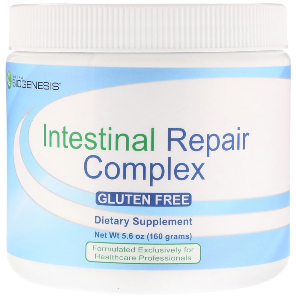 Nutra Biogenesis Intestinal Support Complex - Gut Health Powder, GI Intestinal Supplement for Women & Men, L-Glutamine, Slippery Elm, Marshmallow & Licorice - 5.6 oz (20 Servings)