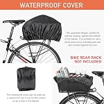 Panier de vélo arrière - Grand panier arrière de vélo avec filet de chargement et couverture imperméable, paniers de vélo en fil arrière grande capacité (NO Rack de vélo inclus)