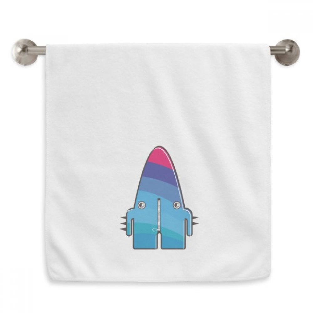 Serviette Univers et Alien Bleu Monster en coton moelleux 33x74 cm pour la toilette quotidienne