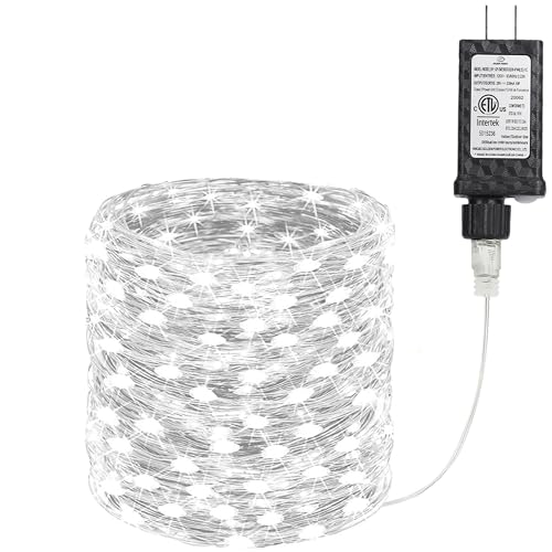 Joomer Fairy String Lights 33FT 100 LED Plug-in Fairy Lights Indoor, White