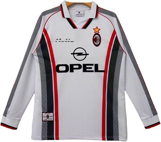 97/98 シーズン ACミラン アウェイ レトロ 長袖 ユニフォーム Amazon.co.jp: [HALASRTB] 97-98 復古版 ACミラン サッカー