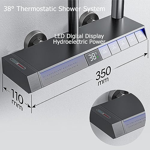 Robinet de douche thermostatique 40° gris contre les variations d'eau et brûlures - 7