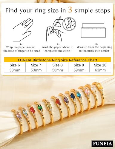 funeia gold birthstone rings for women non tarnish trendy stackable gold rings that don39t tarnish dainty emerald green gemstone cubic zirconia wedding engagement ring for her birthday gifts jewelry